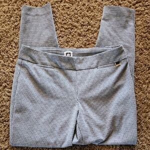 Medium Anne Klein Houndstooth Patterned Dress Pants